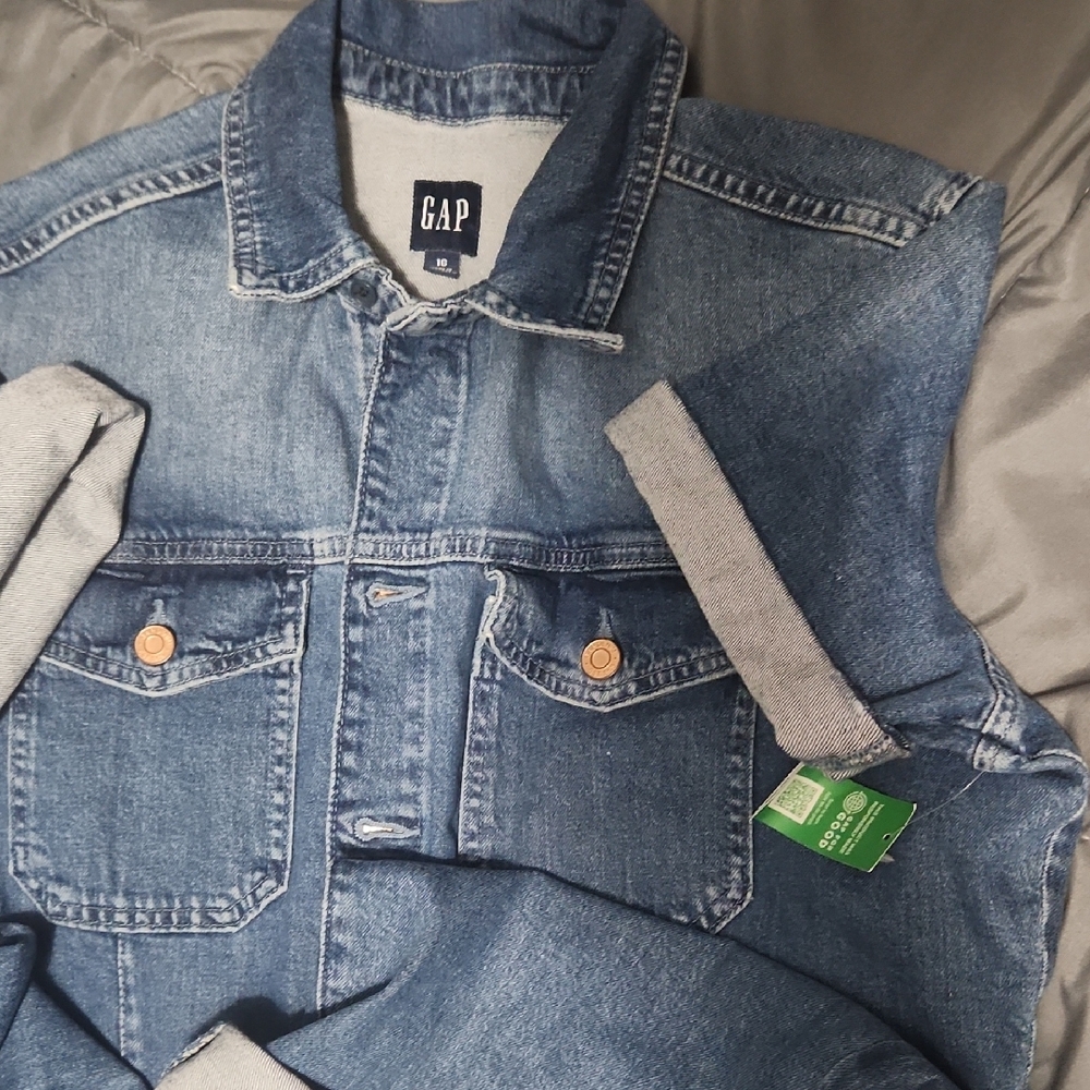 GAP Womens Blue Denim Jumper